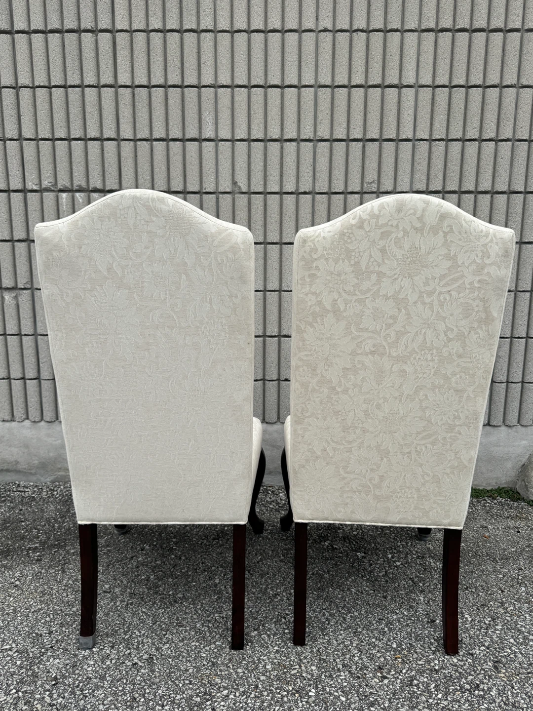 Set of Two Floral Pattern Dining Chairs - newly upholstered - photo 4