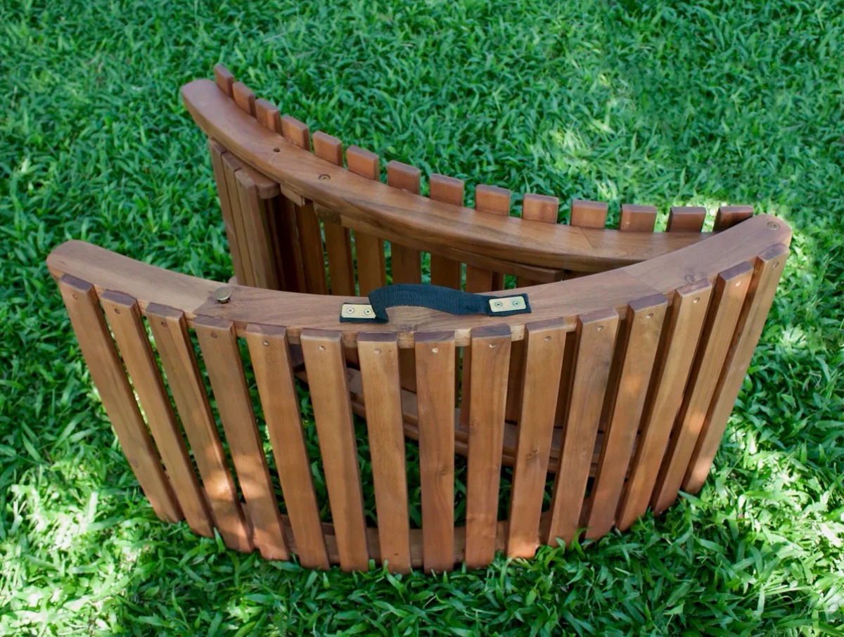Outdoor Solid Acacia Wood Chaise Chairs - photo 2