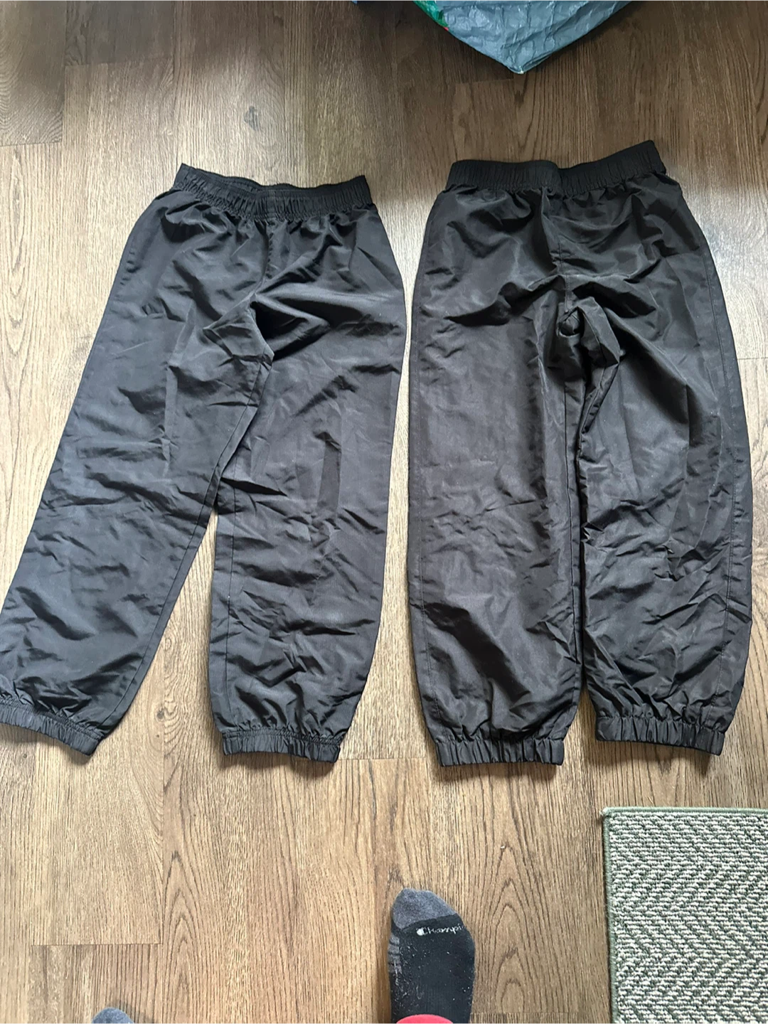 Black Nylon rain pants