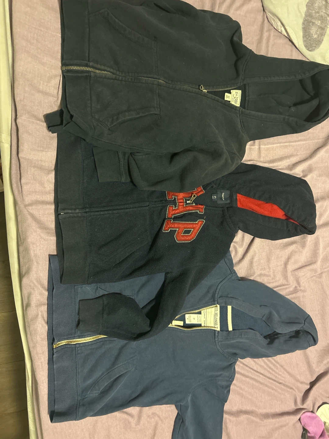 Set of 3 Kids Full-Zip Hoodies