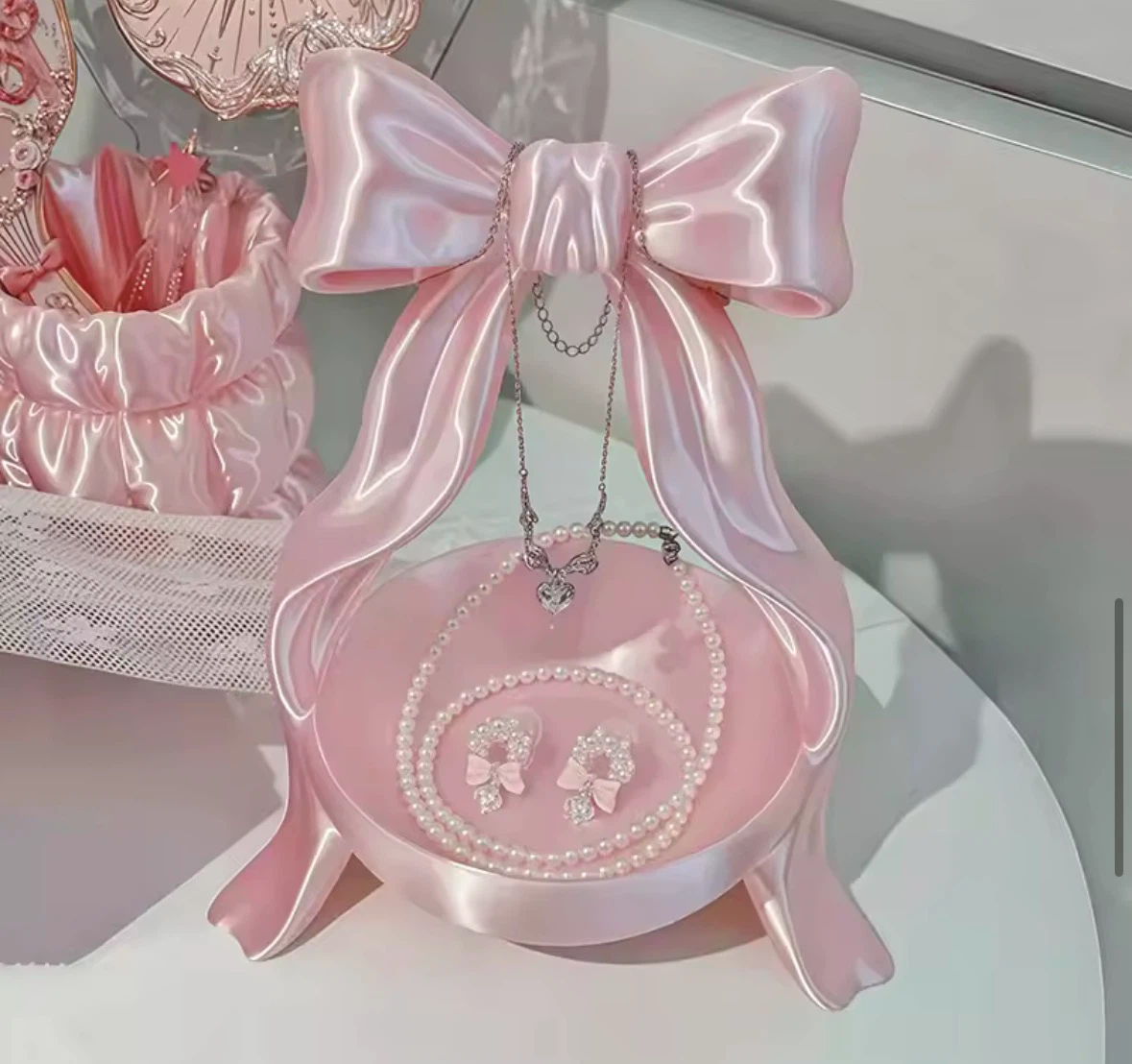 New Pink Bow Jewellery Dish - photo 4