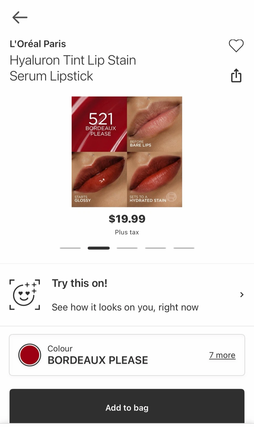L'Oreal Hyaluron Tint Lip Stain Serum 521 Bordeaux Please - photo 4