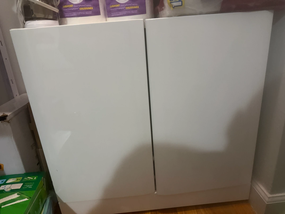 White Two-Door Cabinet