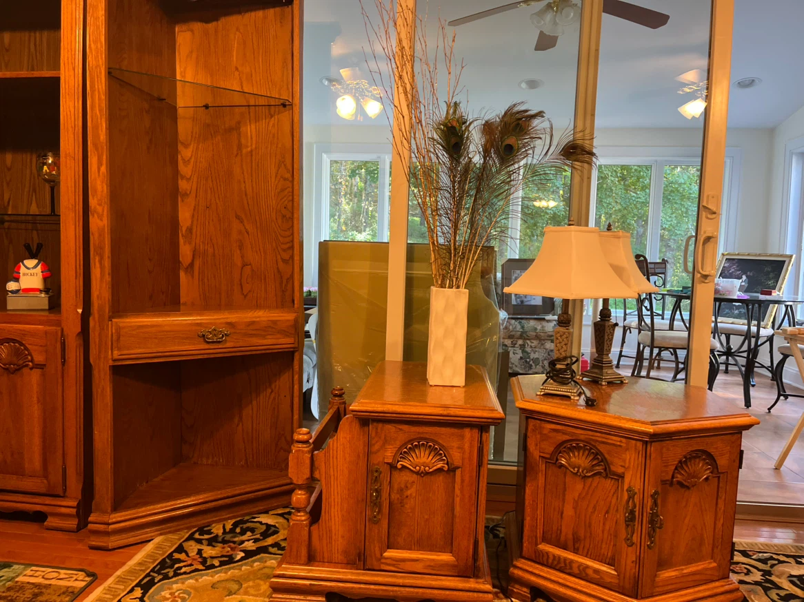 Set of Two Oak End Tables