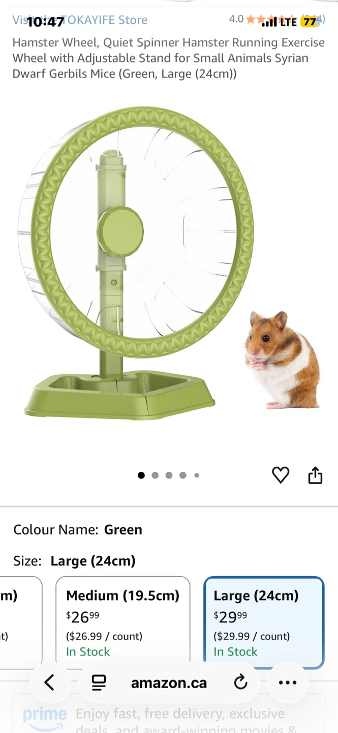Brand New Adjustable Height Hamster Wheel - photo 4