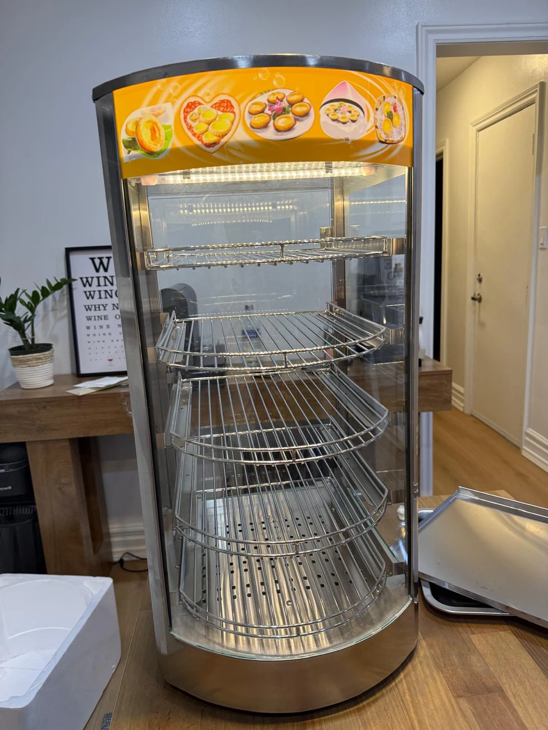5-Tier Commercial Food Warmer Display, 800W, LED, 60L