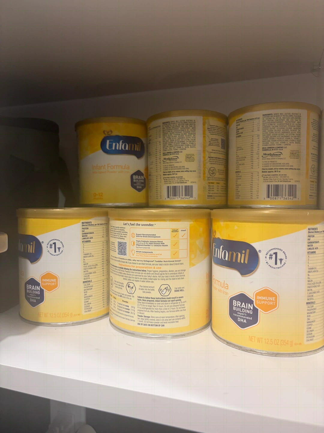 Enfamil Infant Formula 12.5 oz cans