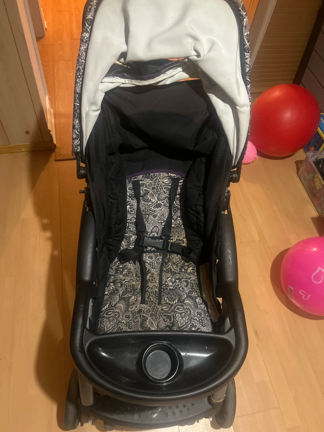 Baby Stroller with Patterned Canopy