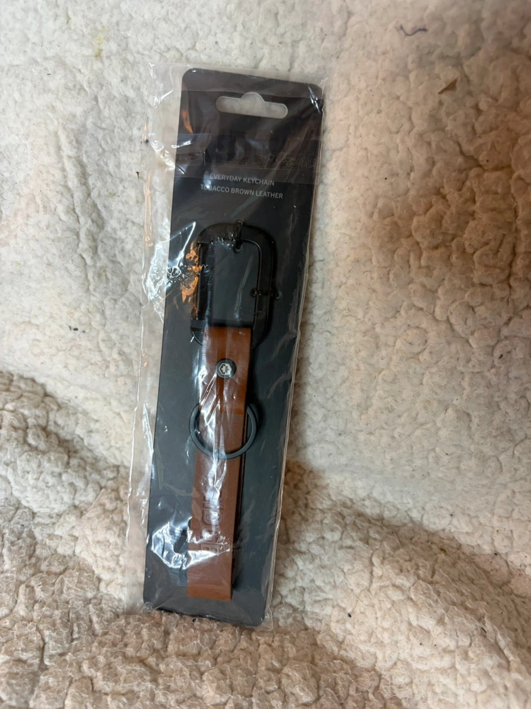 Ridge Everyday Keychain in Tobacco Brown Leather - photo 3
