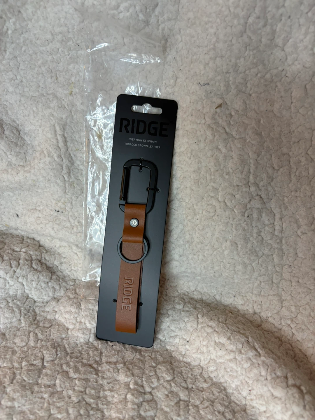 Ridge Everyday Keychain in Tobacco Brown Leather - photo 4