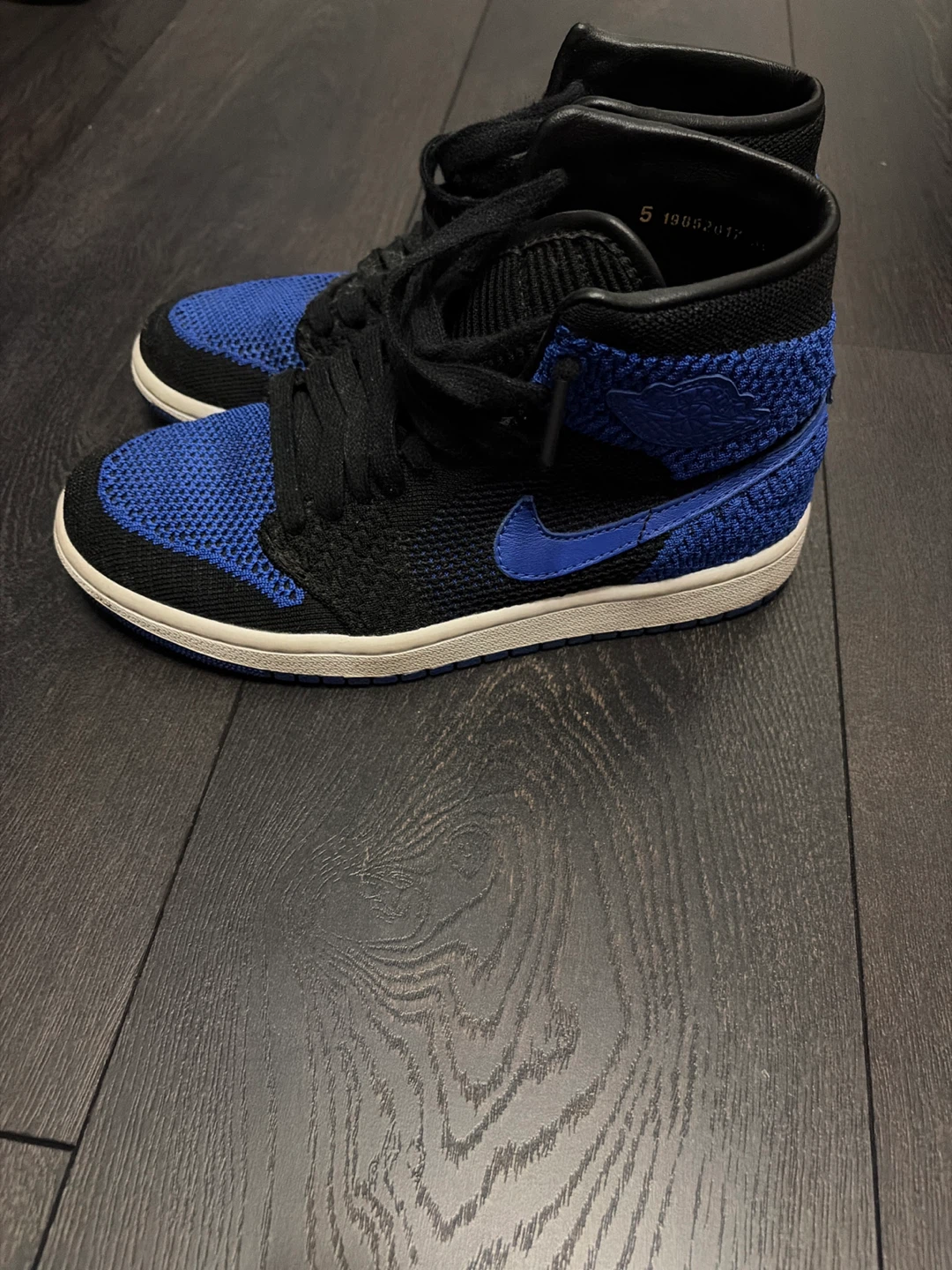 Nike Air Jordan 1 Flyknit Royal Blue Black Size 5