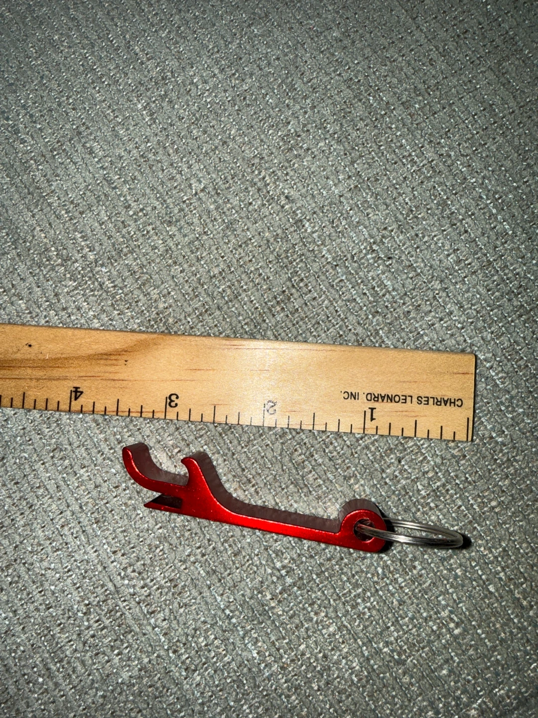 Red Metal Bottle Opener Keychain
