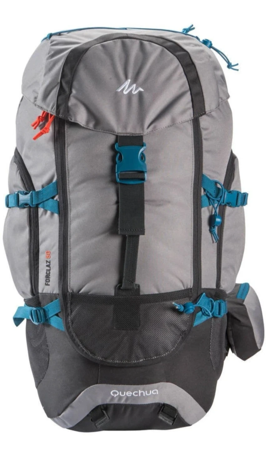Quechua Forclaz 50L Hiking Backpack (Rain Cover Included)
