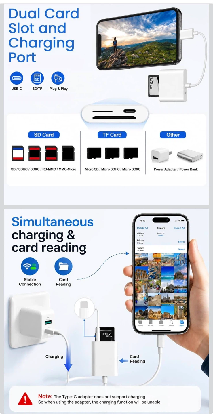 USB-C to SD/TF Card Reader Adapter - photo 3