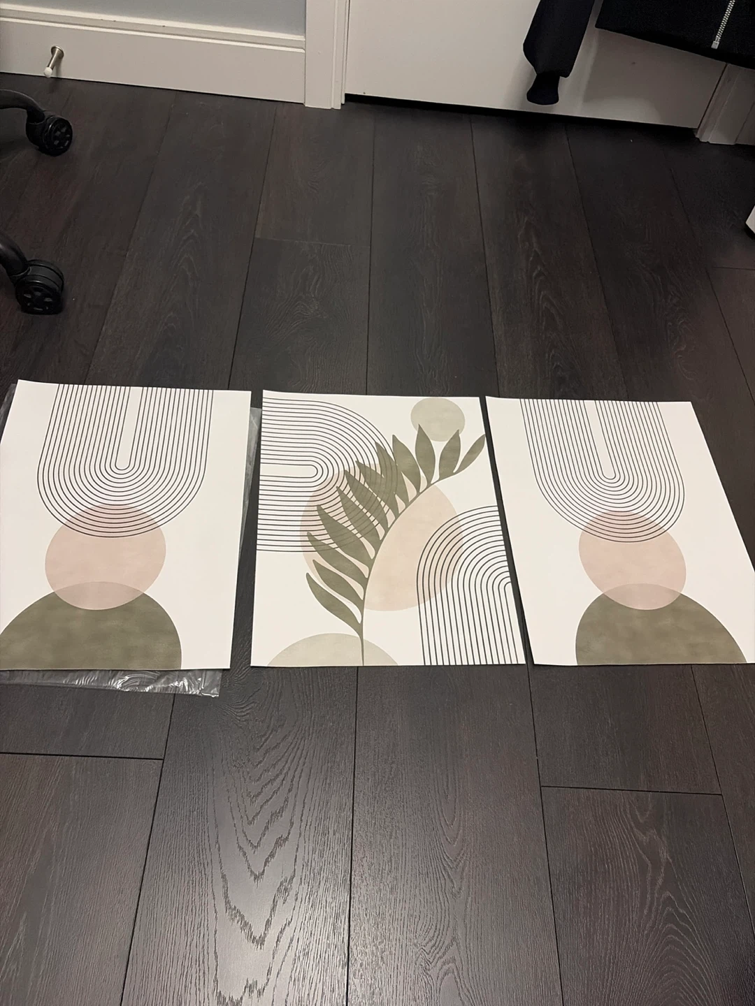 Set of 3 Abstract Boho Wall Art Prints