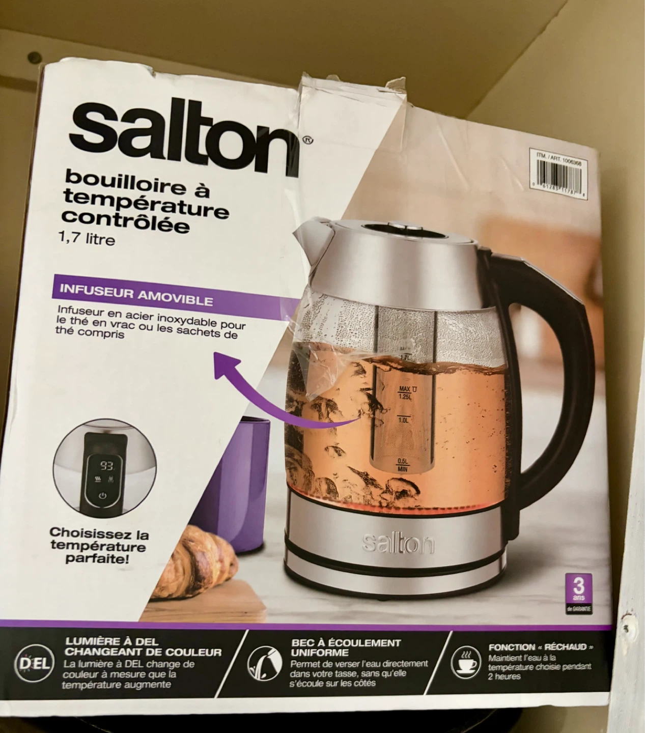 Salton 1.7L Temperature Controlled Kettle - photo 2