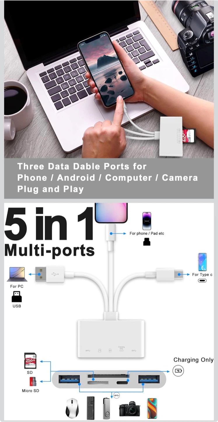 5-in-1 Multi-function Memory Card Reader - photo 3
