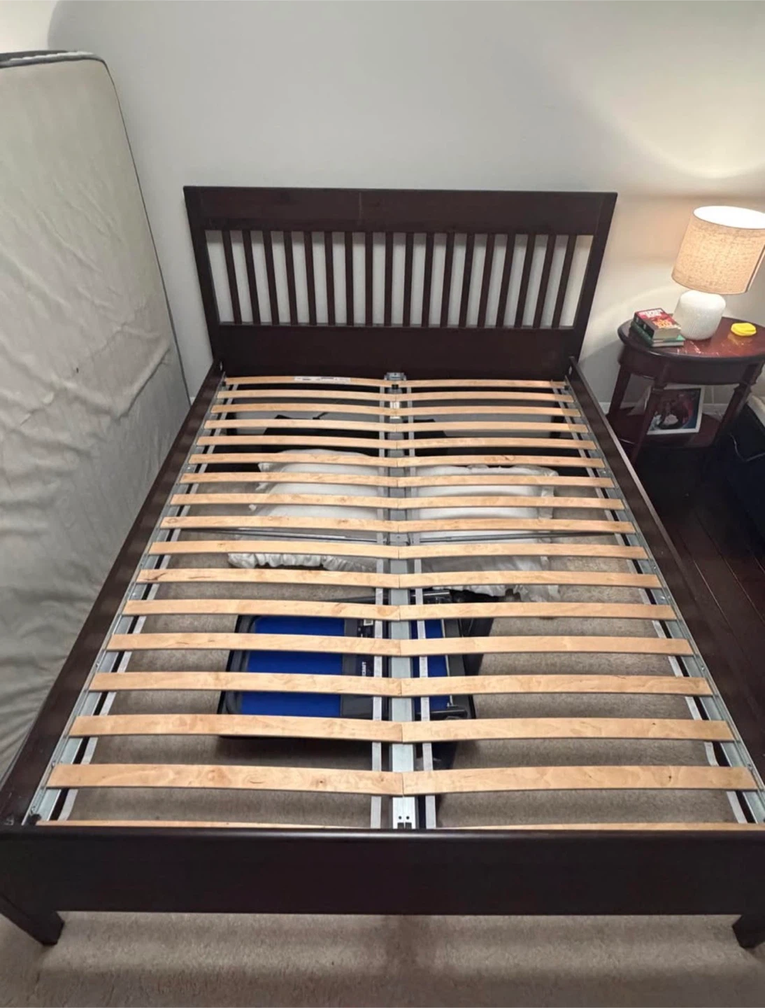 IKEA queen bed frame (+ free mattress) - photo 2