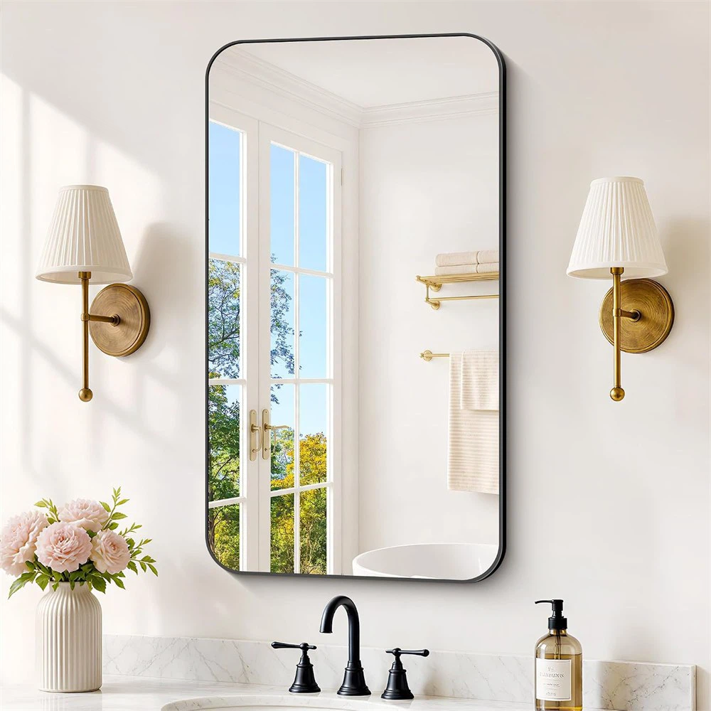 FORBATH® Black Bathroom Mirror, 20"x36" - New   $40