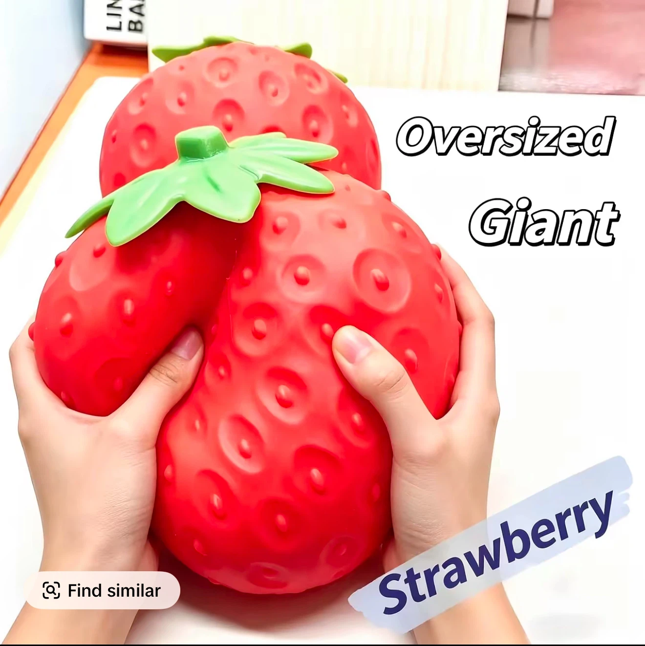 Oversized Giant Strawberry Squishy Toy - photo 3