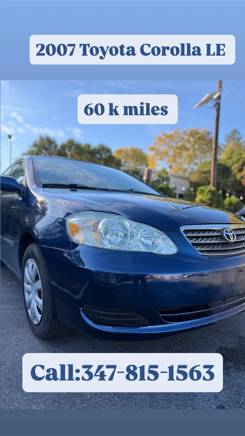 2007 Toyota Corolla LE-60 k miles