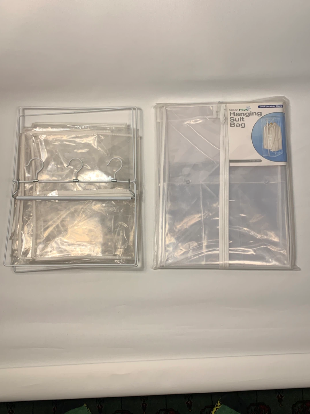 Set of 2 The Container Store Clear PEVA Hanging Suit Bag - photo 4