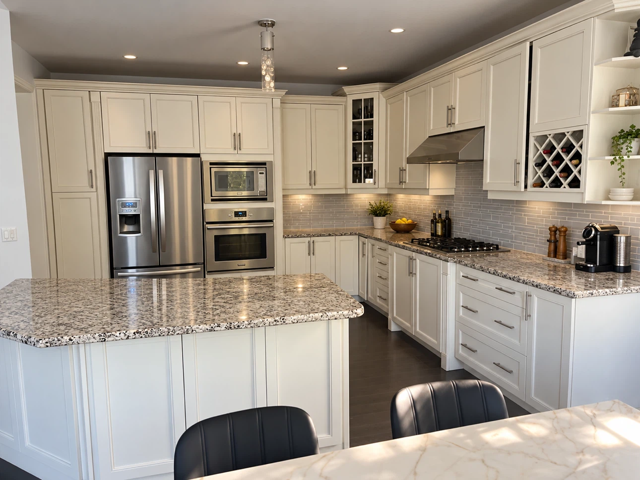 Entire kitchen: counter tops, appliances and all cabinets