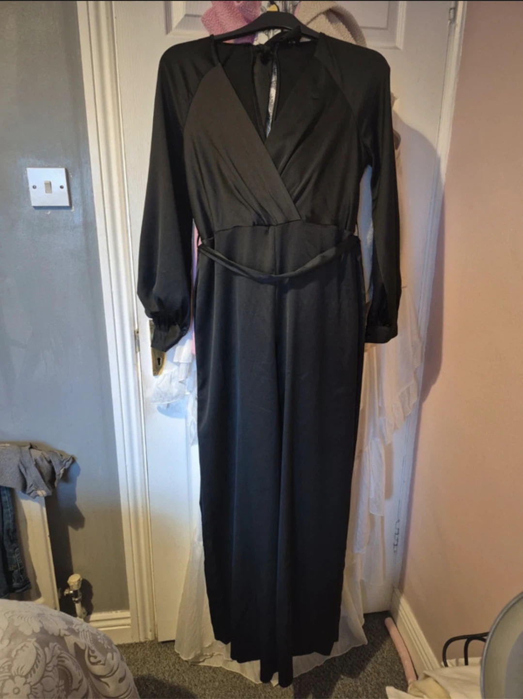 River Island Black Satin Jumpsuit - photo 3