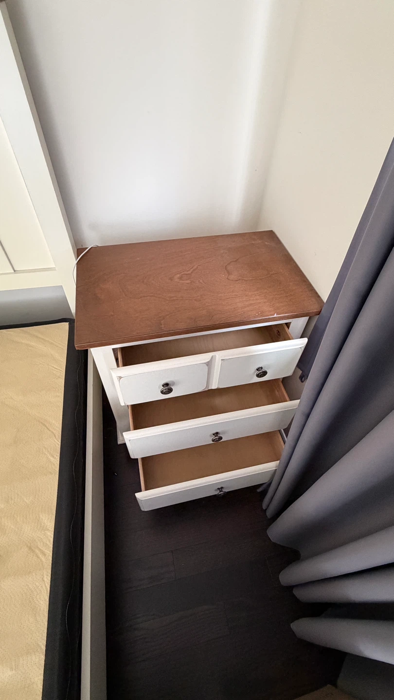 Queen size bed frame +  Table - photo 2