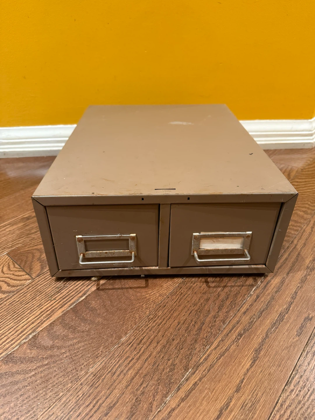 Metal Industrial Double Drawer Library Index Card File Cabinet