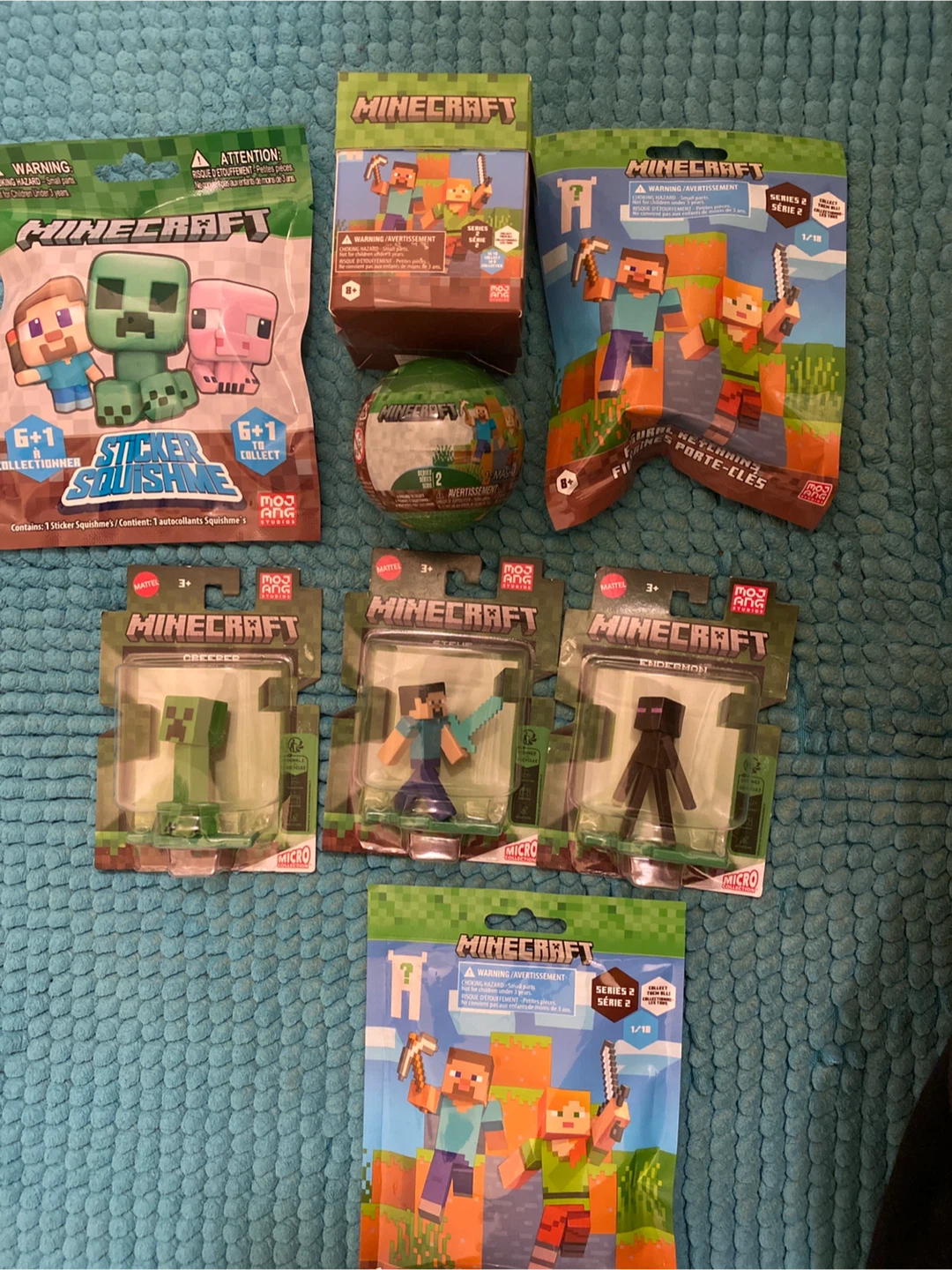 Set of 8 Minecraft Collectible Toys