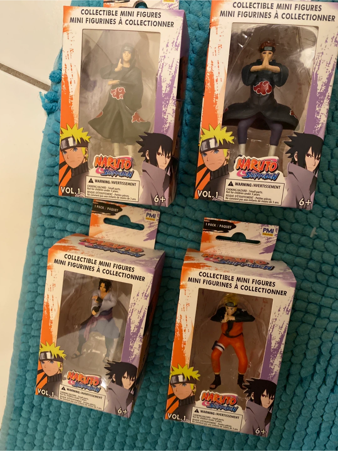 Set of 4 Naruto Shippuden Collectible Mini Figures