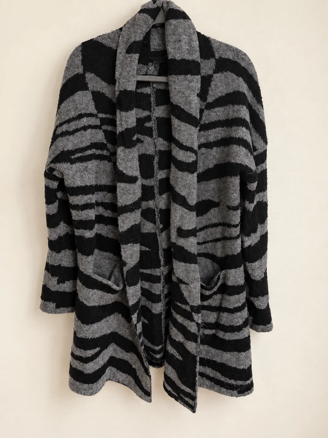 AQUA Black & Grey Longline Cardigan – $45 - photo 2