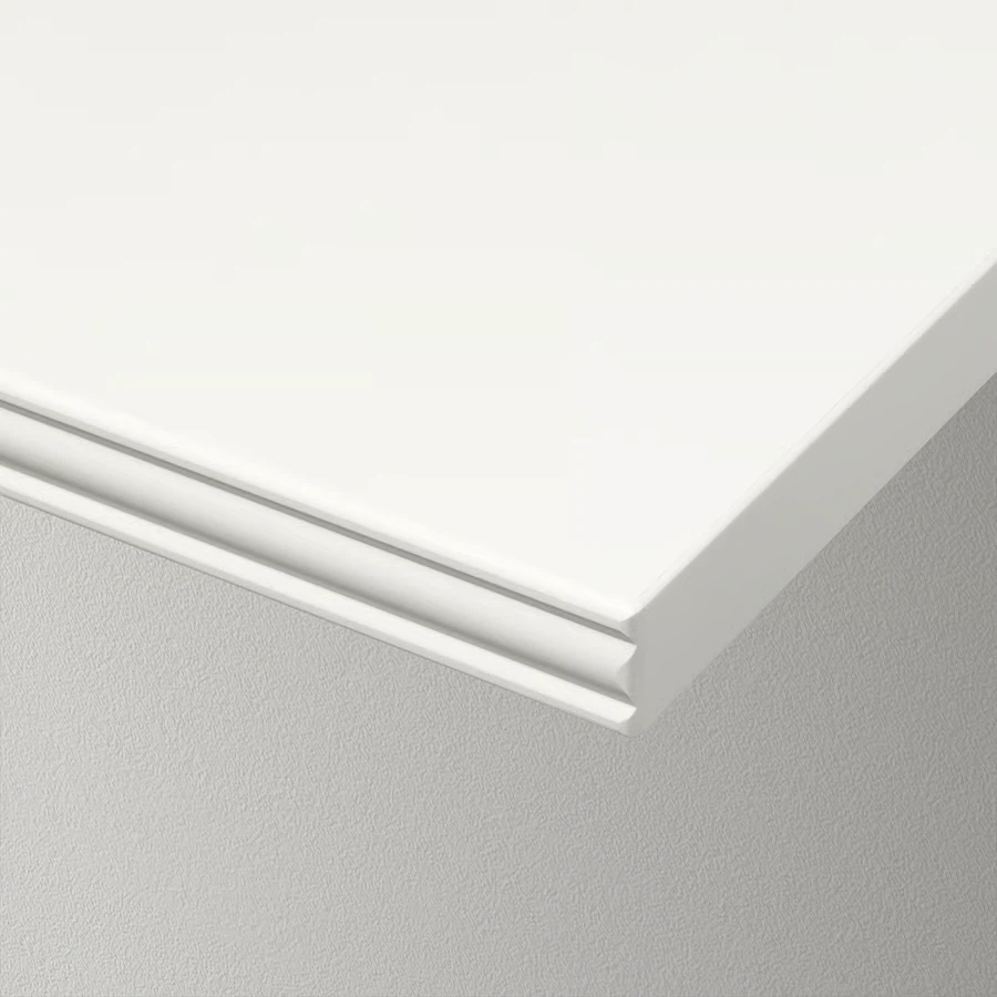 3 IKEA White Wall Shelves with Silver Metal End Brackets - photo 4