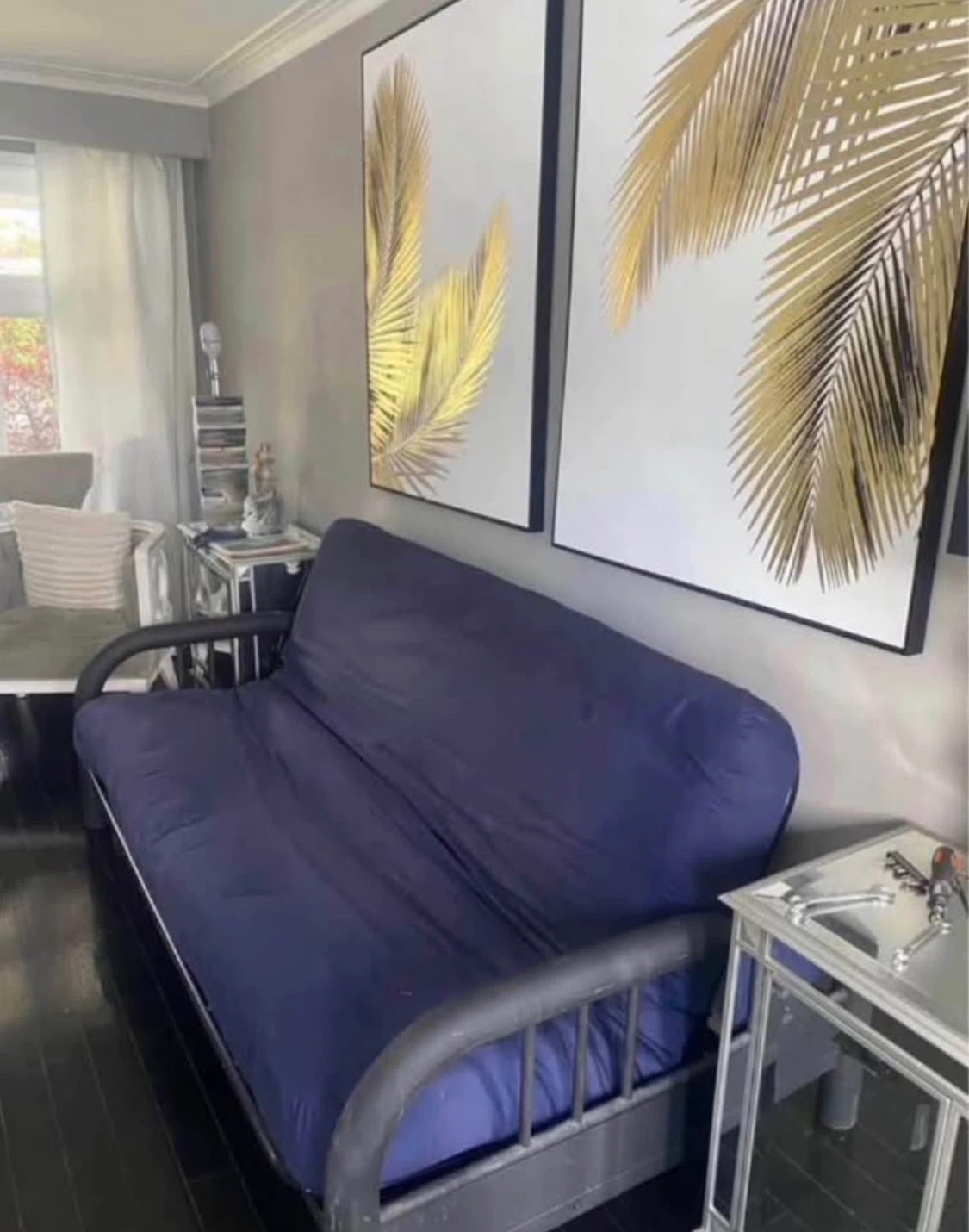 Free futon mattress with purchase of Convertible Metal Futon