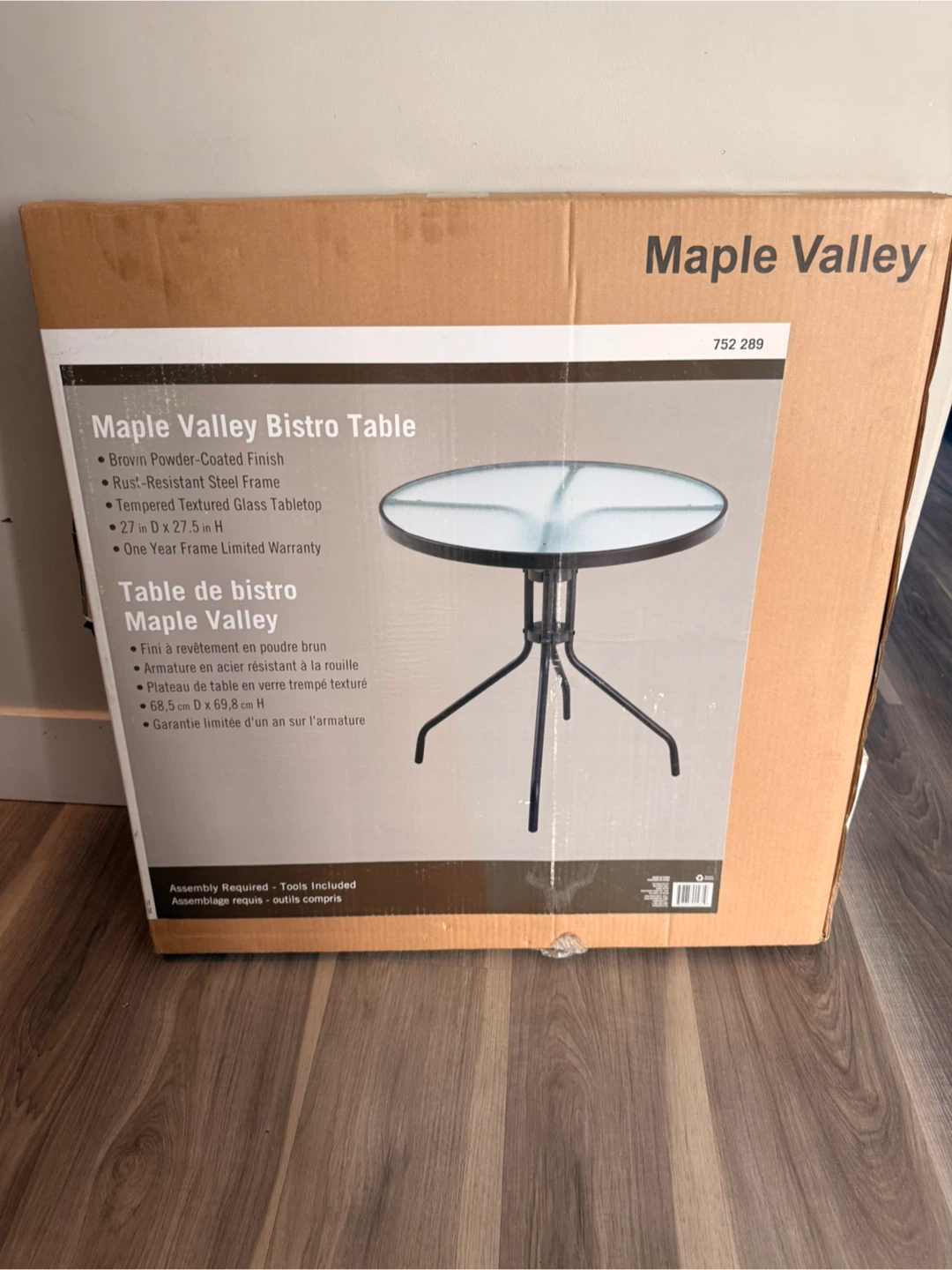 Maple Valley Bistro Table brand new