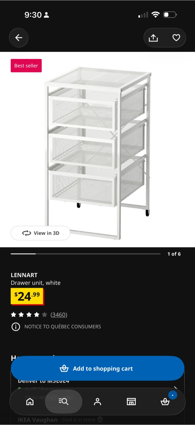 IKEA LENNART Drawer Unit White - photo 2