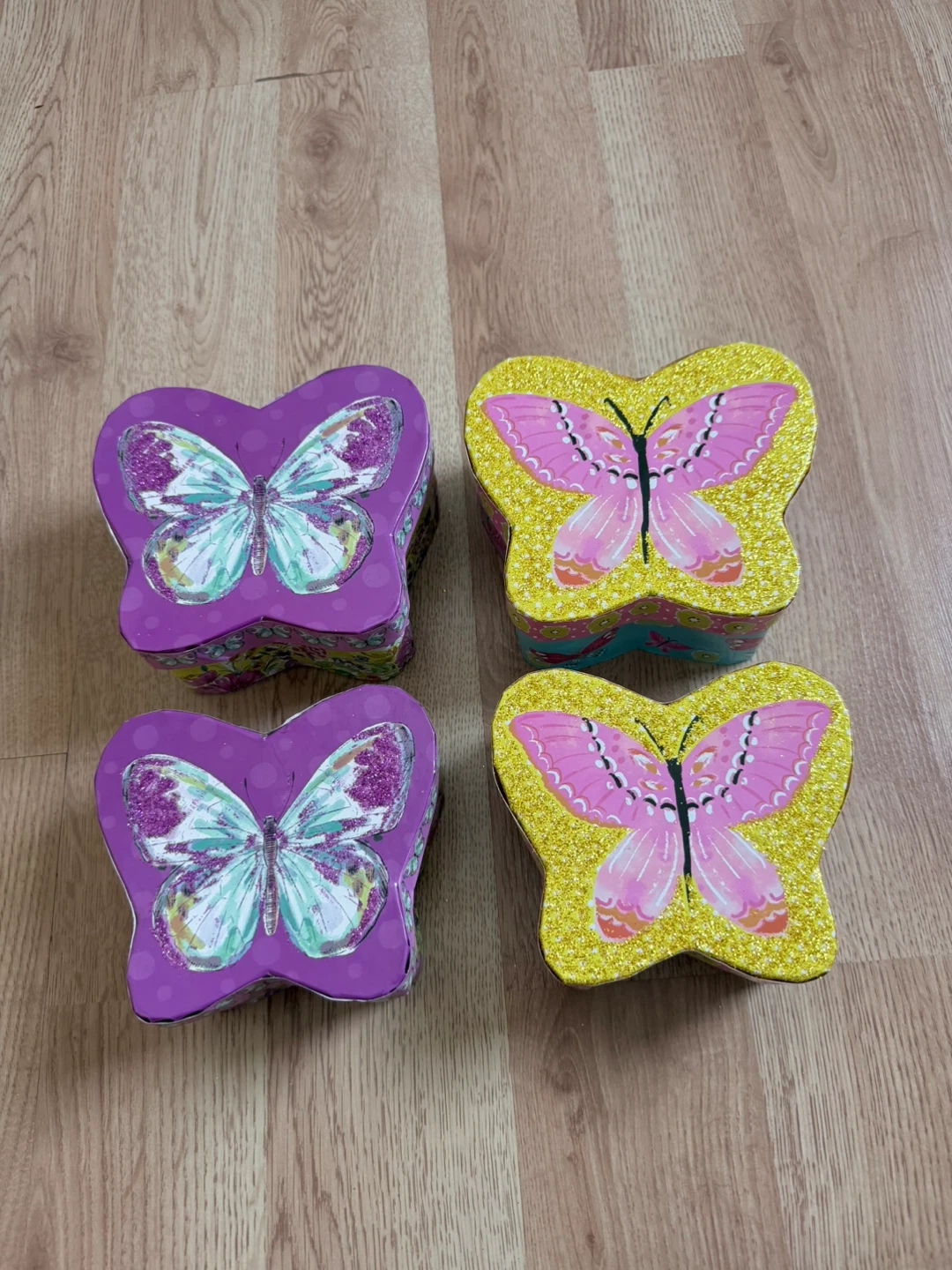 Set of 4 Decorative Butterfly gift boxes