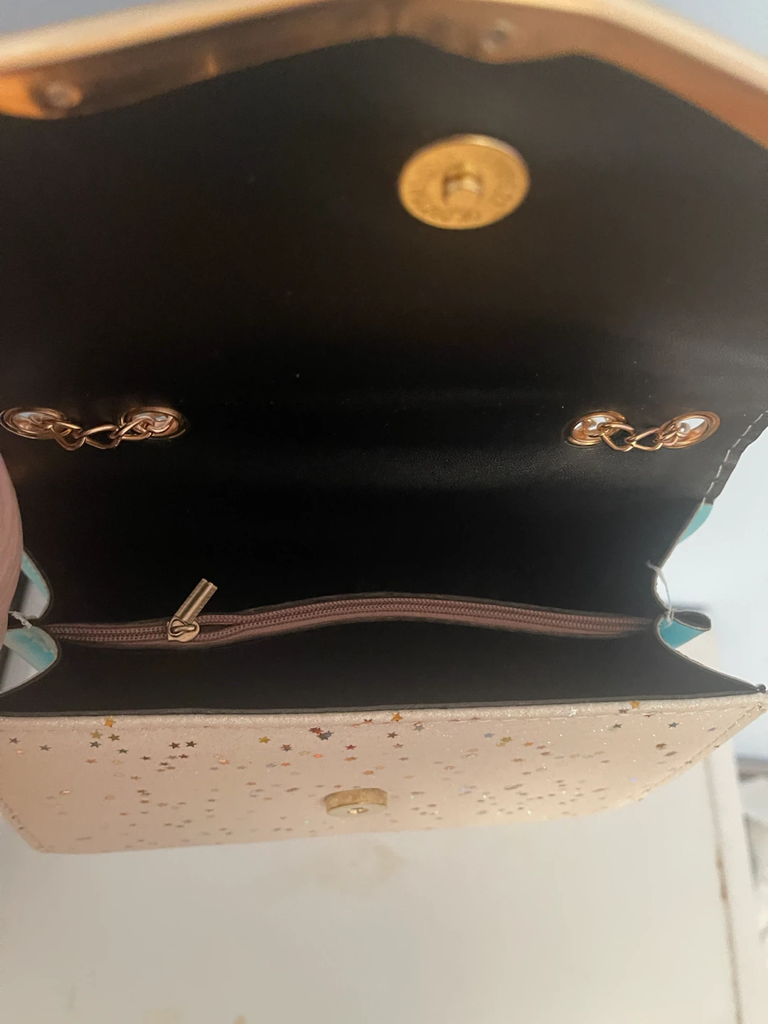Teal and glitter star handbag - photo 3