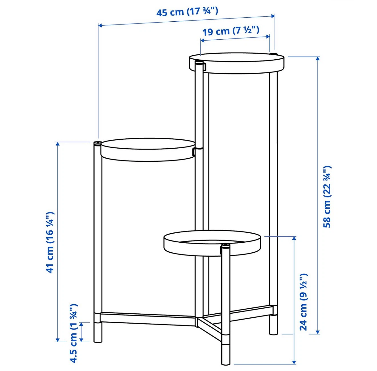 IKEA OLIVBLAD Plant Stand Black - photo 3