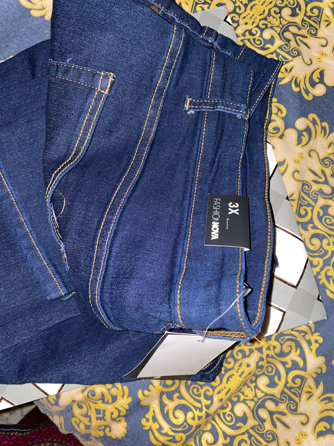 Fashion Nova dark blue jeans 3X - photo 3