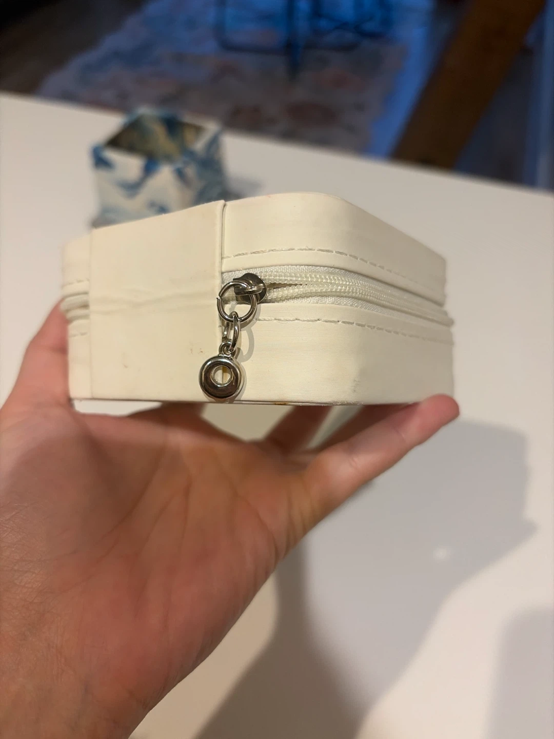 Small Off-White Travel Jewelry Case - photo 2