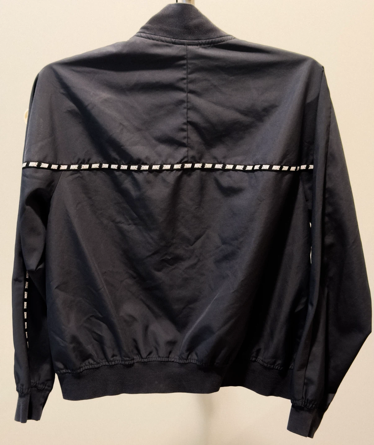 Nike Black Windproof Breathable Jacket with Logo Stripes - photo 2