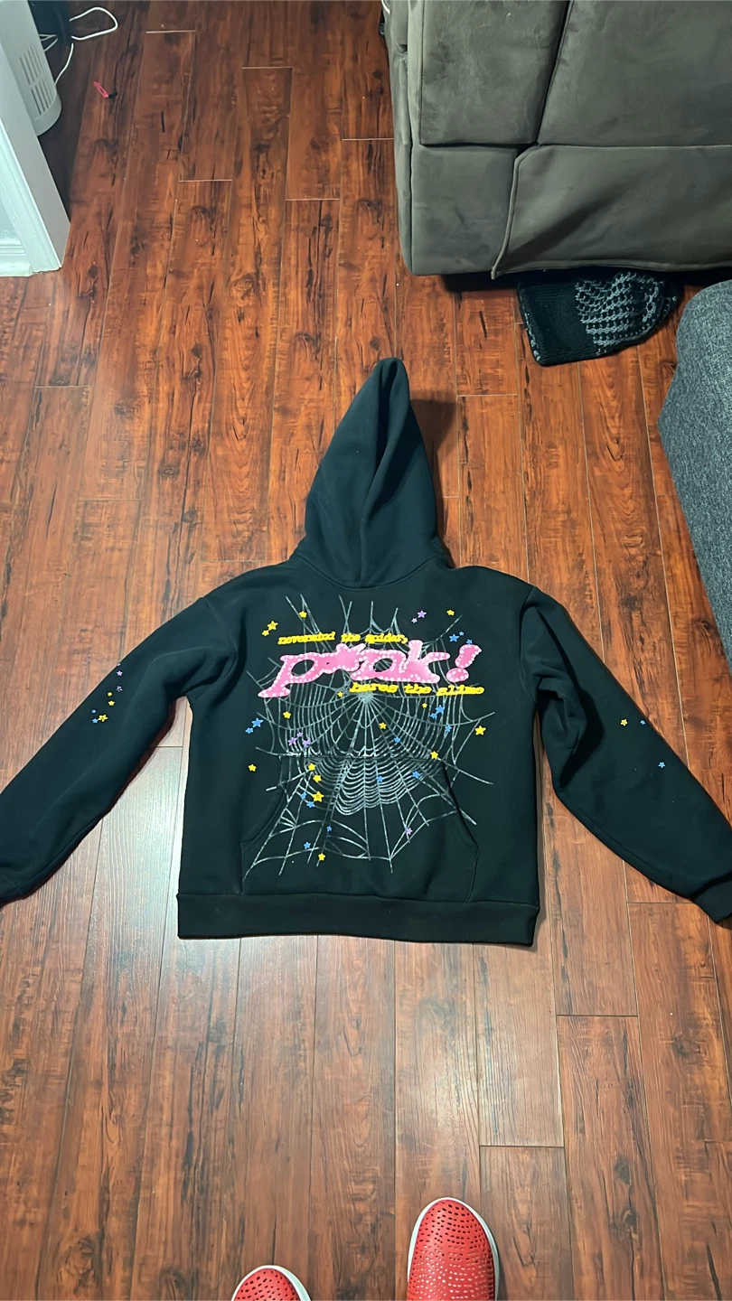 SP5DER Black Hoodie