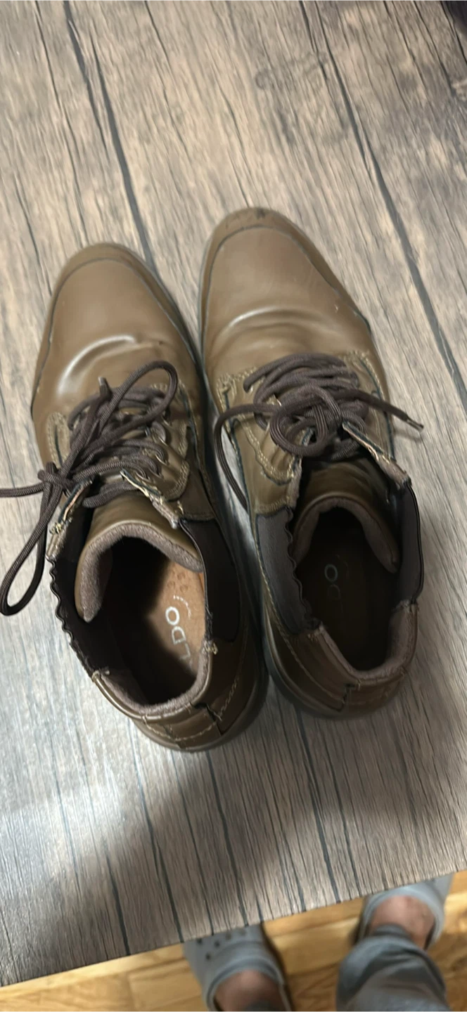 Aldo Brown Lace-Up Ankle Boots