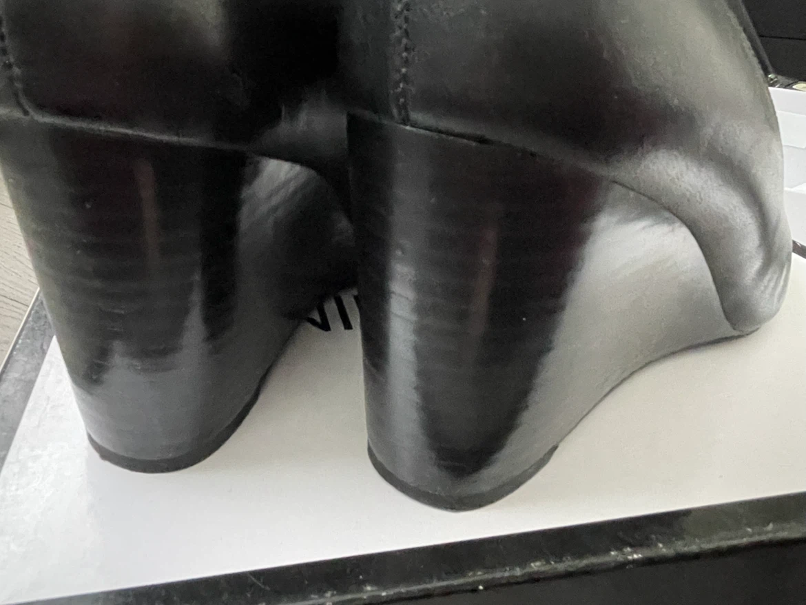 Nine West Black Wedge Shoes-size 7 - photo 3