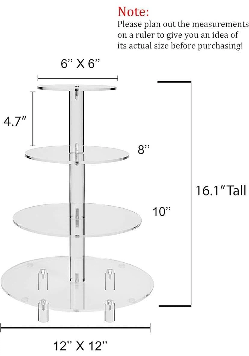 JusAlpha 4-Tier Acrylic Cupcake Stand - photo 2