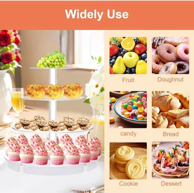 JusAlpha 4-Tier Acrylic Cupcake Stand - photo 4