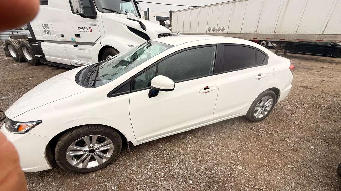 White Honda Civic Sedan