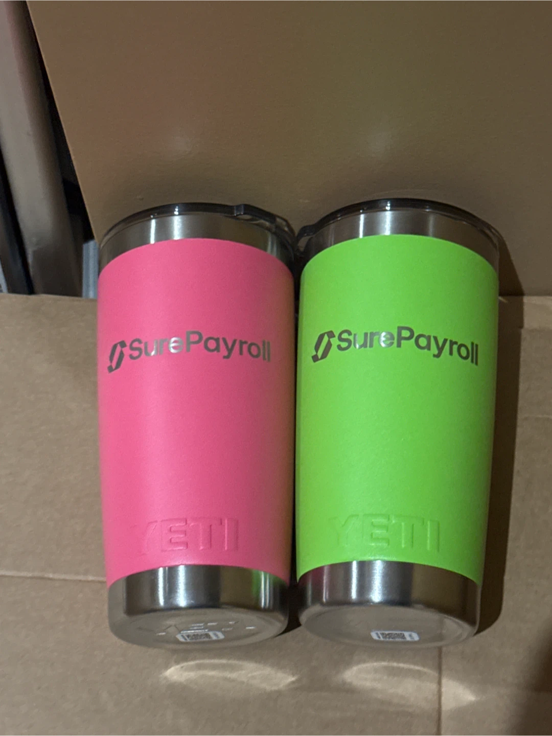 Two YETI Rambler Tumblers